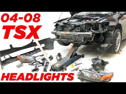 How to: Remove Acura TSX Bumper and Headlights 2004-2008