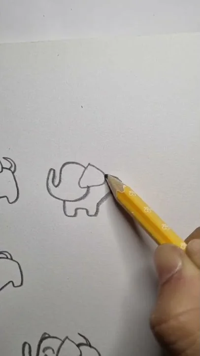 15초 안에 코끼리 그리기 귀여운그림 쉽게동물그리기 어린이집교사 방구석job일 아이들에게인기많아지는법 쉬운그림그리기 
