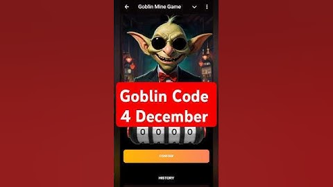 Goblin Mine Game Code Today 4 December Goblin Mine Game Code Today #goblin #code