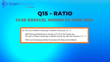 GCSE Edexcel June 2022 Higher Paper 2 Q15 - Ratio | ExamSolutions