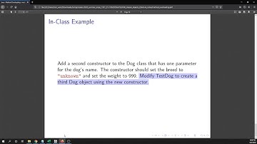 Programming Example:  Overloading a Constructor to Provide Default Values