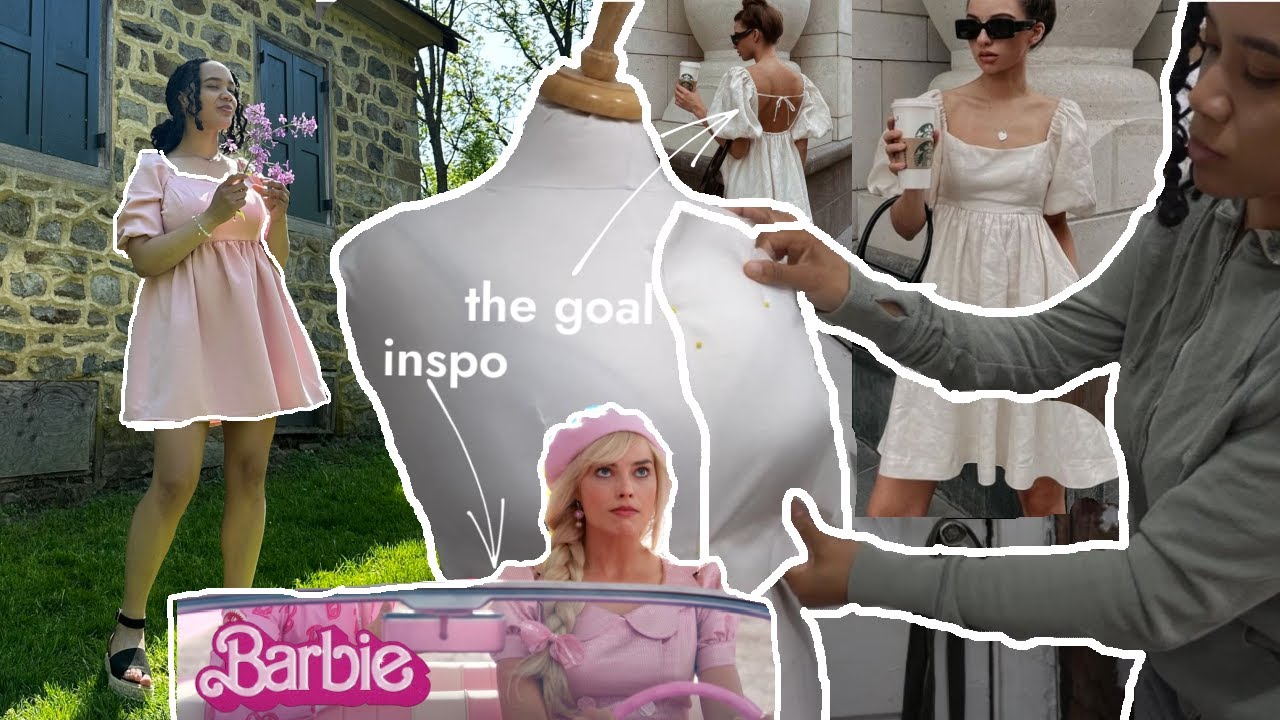 Making my dream Babydoll Dress!! Inspired by the Barbie Movie // DIY