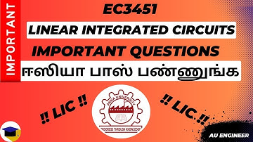 Anna University_ Linear Integrated Circuits(EC3451) _ Important Questions