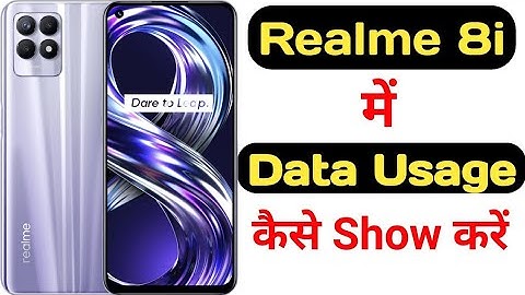 How to show data usage in Realme 8i || Realme 8i me data usage kaise show kare ||