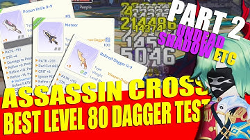 ROOG Level 80 Assassin Dagger Test part 2 - Meteor VS Poison VS Refined Dagger - Tested!