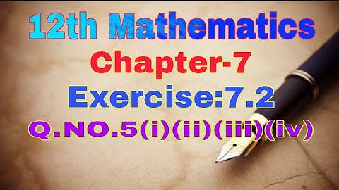 12th Mathematics||Chapter-7|| Exercise:7.2||Q.No.5(i)(ii)(iii)(iv)||Differential calculus||