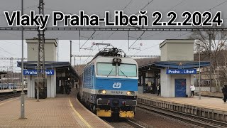 Vlaky Praha-Libeň 2.2.2024