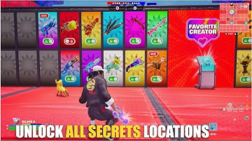 SUPER RED VS BLUE TYPICAL GAMER MAP FORTNITE - ALL SECRETS LOCATIONS PART 13 (SUPER DUALIES)