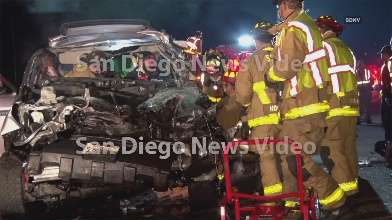 Driver extricated from pickup truck after collision with military ...