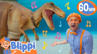 blippi meets a dinosaur sink or float blippi wonders educational videos for kids