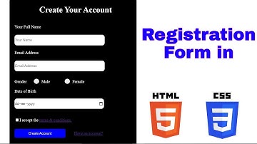How to create registration Form with HTML and CSS || How to make a registration form in html and css