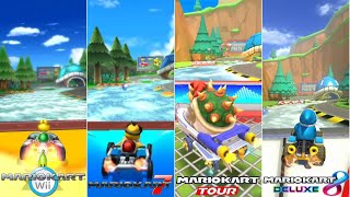 Evolution Of Wii Koopa Cape Course In Mario Kart Games 2008-2023