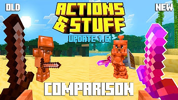 ACTIONS & STUFF 1.6 (NEW) UPDATE COMPARISON in Minecraft Bedrock (copper age)