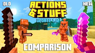 ACTIONS \& STUFF 1.6 (NEW) UPDATE COMPARISON in Minecraft Bedrock (copper age)