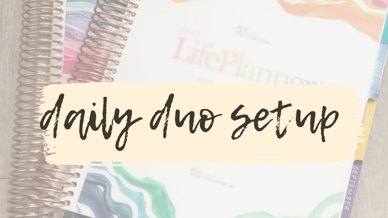 ERIN CONDREN | DAILY DUO SET UP (RE-FILMED) - YouTube
