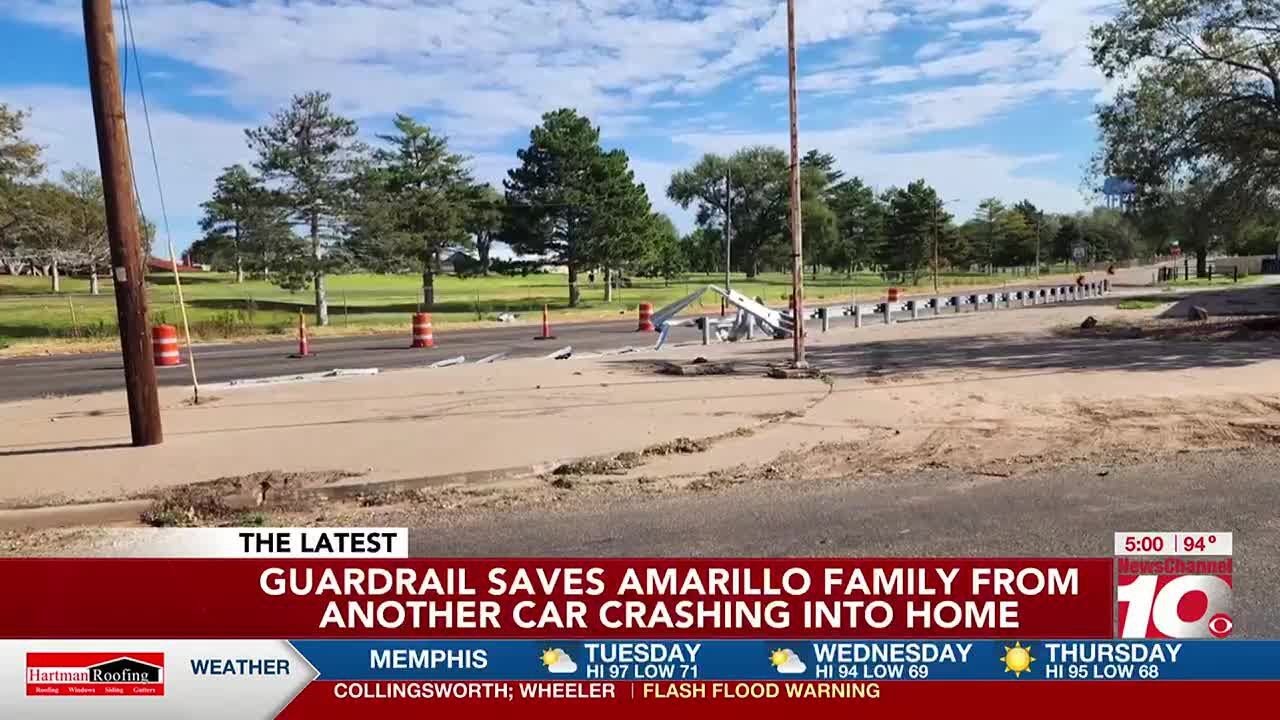 Guardrail saves family from yet another car crashing into Amarillo home