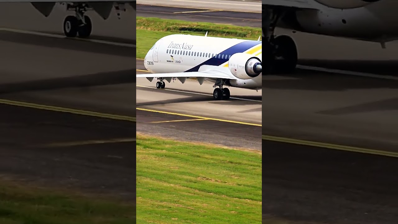 TransNusa Fokker 100 Taxiing: Classic Jet Action!