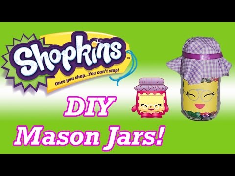 DIY Shopkins Gran Jam Mason Jars Storage Candy Container Birthday Party Favors