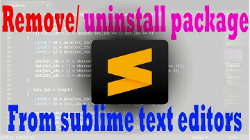 # 2( sublime tips) Remove / Uninstall packages from sublime text editors ||