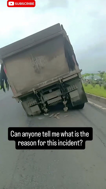 Beri tahu saya apa penyebab kecelakaan ini? #amerika #inggris #tantangan #truk #kecelakaan #jalan #mengemudi