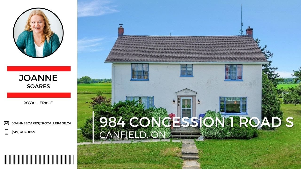 Canfield Real Estate 984 Concession 1 Rd S Joanne Soares YouTube