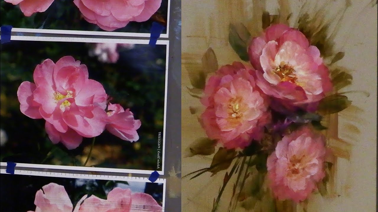 Painting Open Calypso Roses with Acrylics