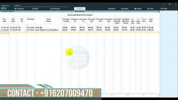 Tally TDL Quick Bulk Purchase Entry l TDL for Tally Prime & ERP