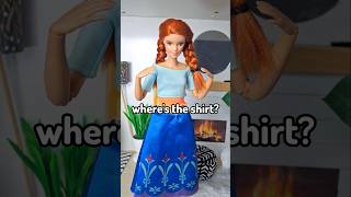 Did I do it!?😬❄️Turning Barbie into Anna! #disney #barbie #doll
