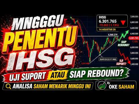 PENENTUAN IHSG, UJI SUPORT ATAU REBOUND 🚀 Analisa Saham BRPT BNBR GIAA By OKE SAHAM 14 Agustus 26