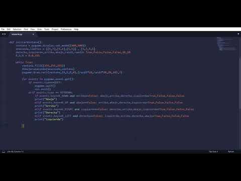 Creando un juego con Python 3.6.3 || Juego de la serpiente ||Time-Lapse