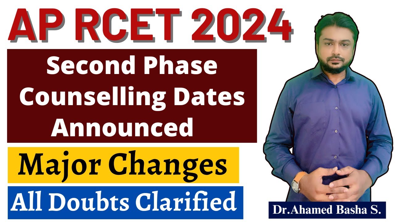 2nd Phase Counselling Dates Announced - All Doubts Clarified - APRCET 2024 