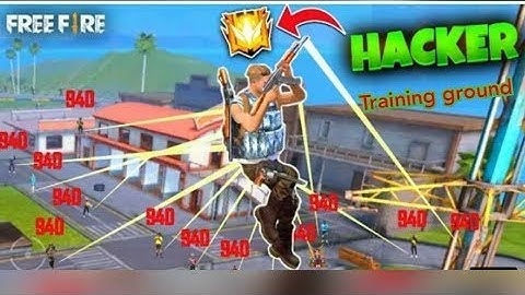 Free Fire insane  master rank double AWM hacker in training ground.Must watch😱😱