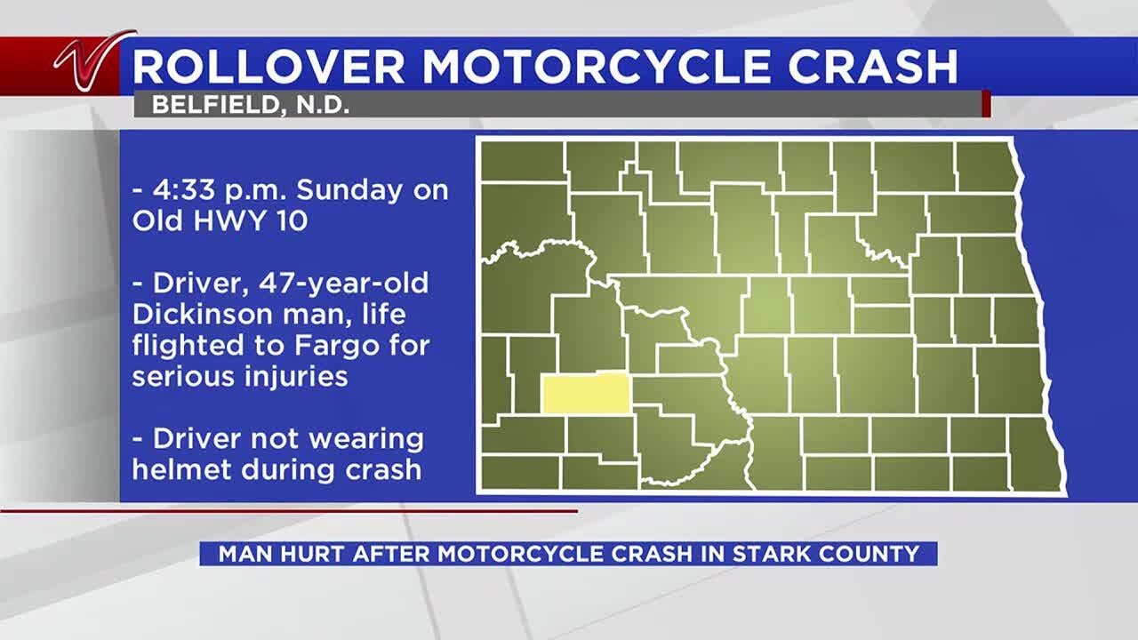 Man hurt after motorcycle crash in Stark County - YouTube