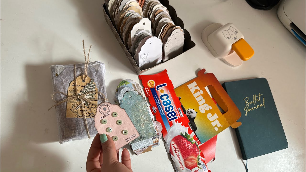 TAGS Hechos Con CARTÓN Y Papel RECICLADO DIY Tutorial paso a paso