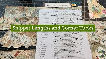 Snippet Lengths and Corner Tucks for Junk Journals - #roxysweeklychallenge - craft with me fun!