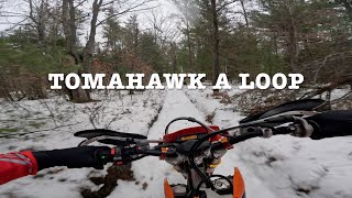 New Years Day Moto Singletrack || Michigan Tomahawk A Loop