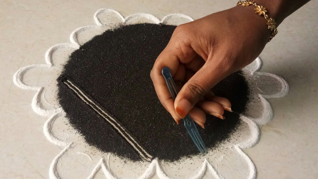 Creative and Unique Rangoli Design | Rangoli for beginners - YouTube