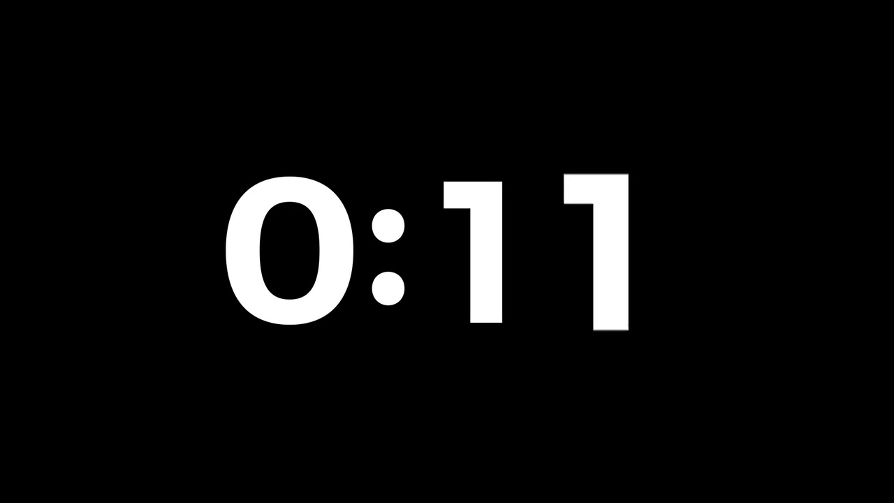 20 second countdown timer - animated black and white - YouTube