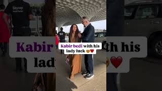 Kabir Bedi With Wife Flying From Mumbai