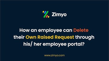 How an employee can delete their own raised request through his/ her employee portal?