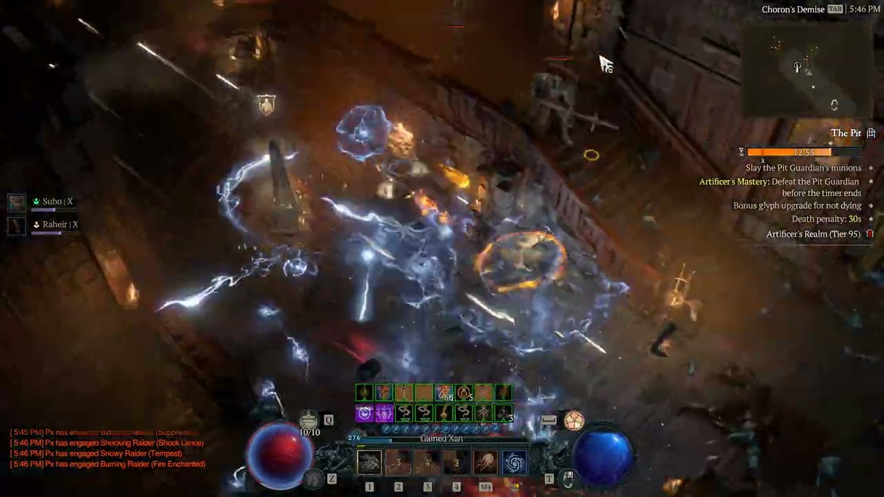 Diablo 4 Season 8 - Lightning Sorceress (Perma TP) on Pit 95