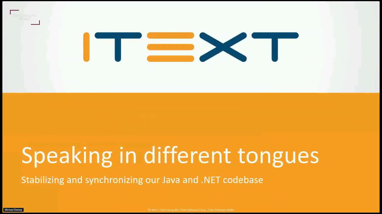 iText at Dev Innovation Summit Speaking in Different Tongues with