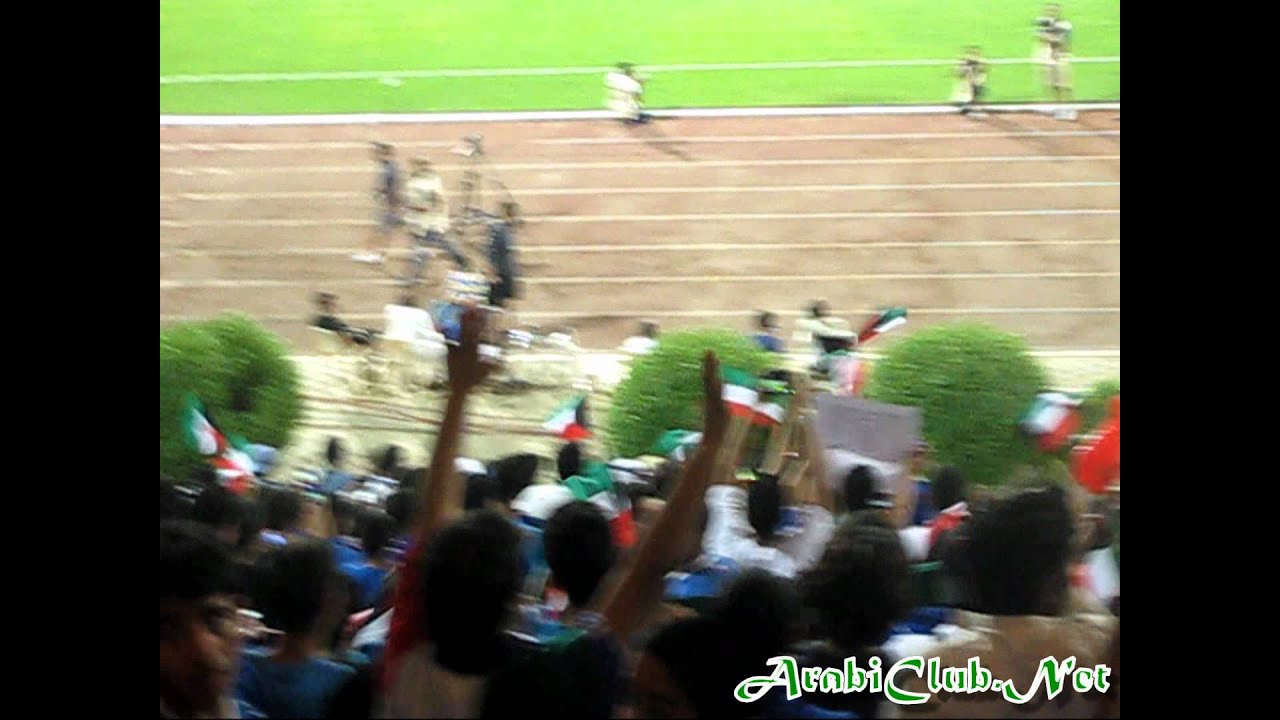 جمهور الكويت امام كوريا 3 (دخول الفريق قبل التمرين)