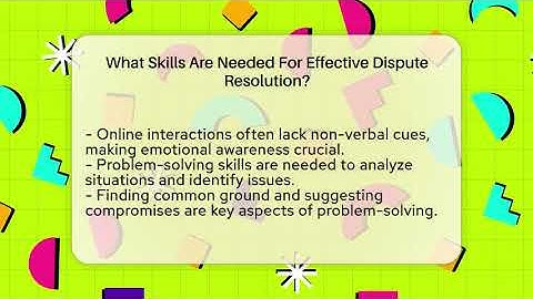 What Skills Are Needed For Effective Dispute Resolution? - Everyday-Networking