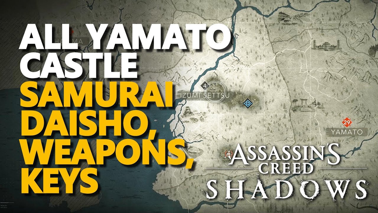All Yamato Castle Samurai Daisho, Weapons, Keys Assassin's Creed Shadows