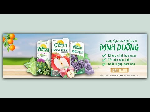 Hướng dẫn thiết kế banner Thực phẩm bằng Photoshop | Thietkehaithanh