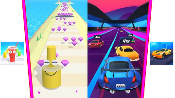 Race Master 3D Car Racing Vs Juice Run All Levels Android iOS Gameplay Walkthrough 4K HD 😋😋😋😋