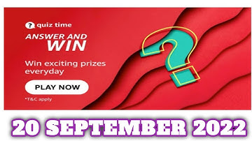 Amazon Funzone Quiz Answers Today |20 SEPTEMBER 2022 | Daily Quiz Time