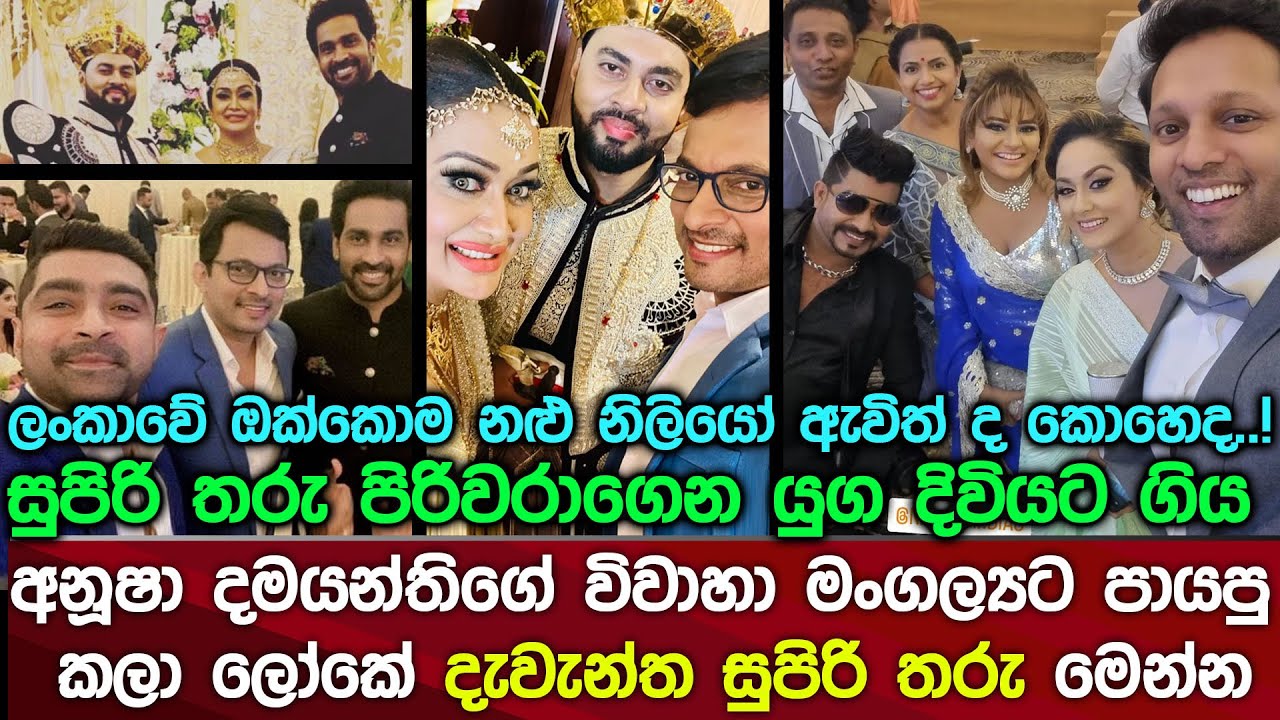 අනූෂා දමයන්තිගේ විවාහා මංගල්‍යට පායපු කලා ලෝකේ දැවැන්ත සුපිරි තරු මෙන්න