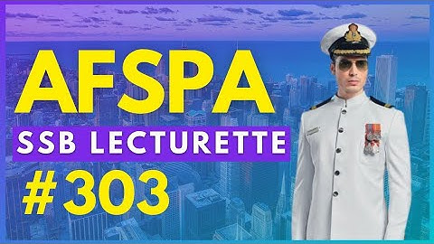 SSB Lecturette Topic #303| AFSPA | Daily Lecturette Practice|SSB INTERVIEW #SSBinterview #lecturette